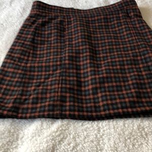 Loft tartan mini skirt